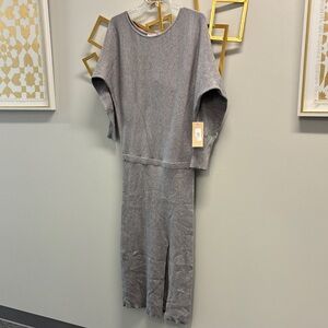 JustFab Heather Gray Knit Dress